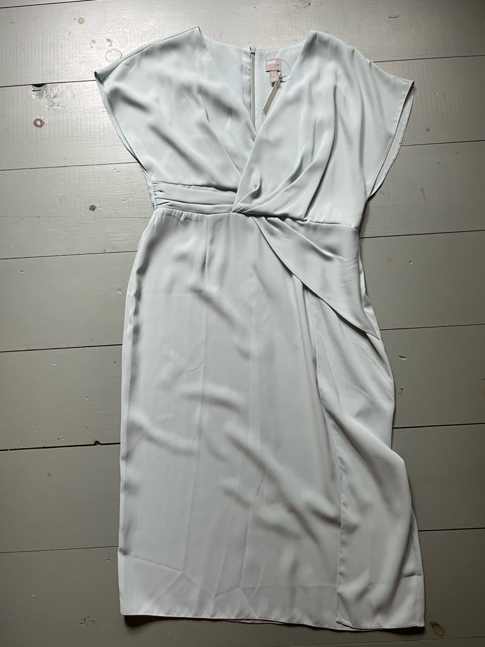 ASOS Twist-Front Light Blue Dress